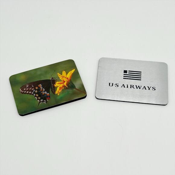 Lot of 2 Vintage Accordion Style Magnetic Folding Address Books US Airways - Picture 1 of 5